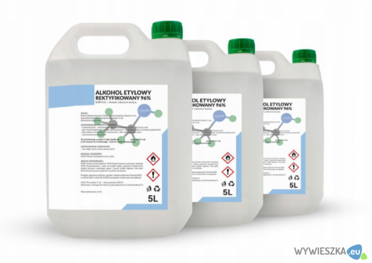 Alkohol Etylowy Zmieszano Z Wodą W Stosunku 2 Do 3 ALKOHOL ETYLOWY ETANOL SPIRYTUS 96% 15L - Zdrowie - Tarnowskie Góry