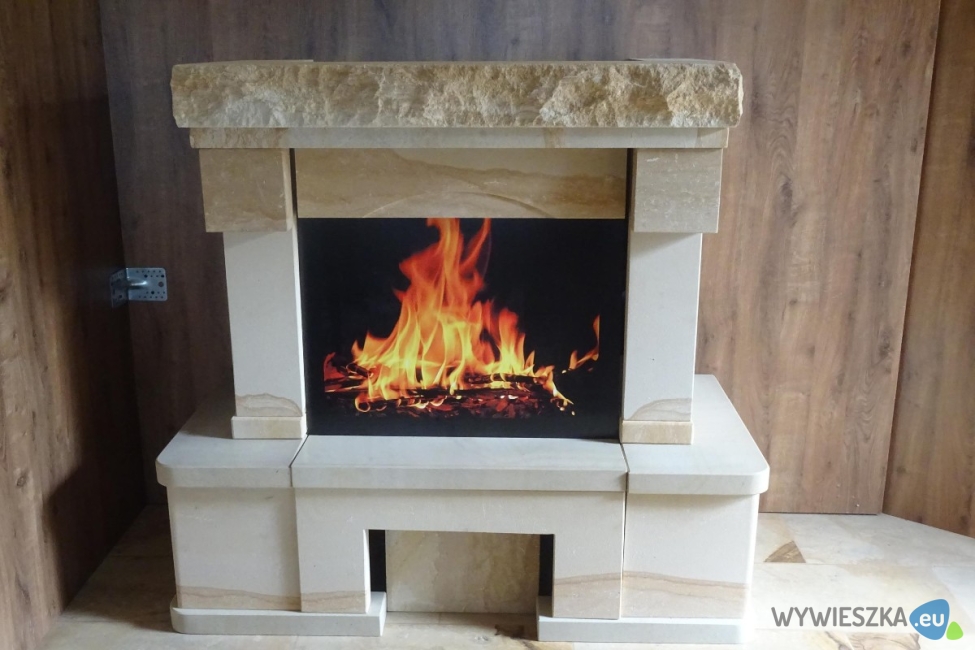 kominek z kamienia